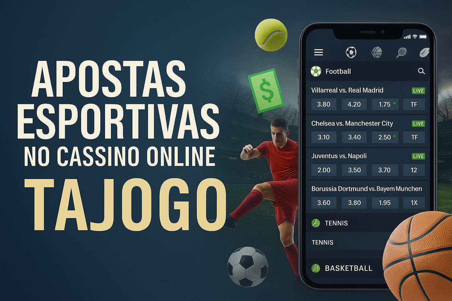 Apostas esportivas no cassino online TAJOGO